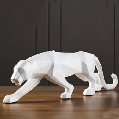 PANTHÈRE GÉOMÉTRIQUE - Sculpture en résine