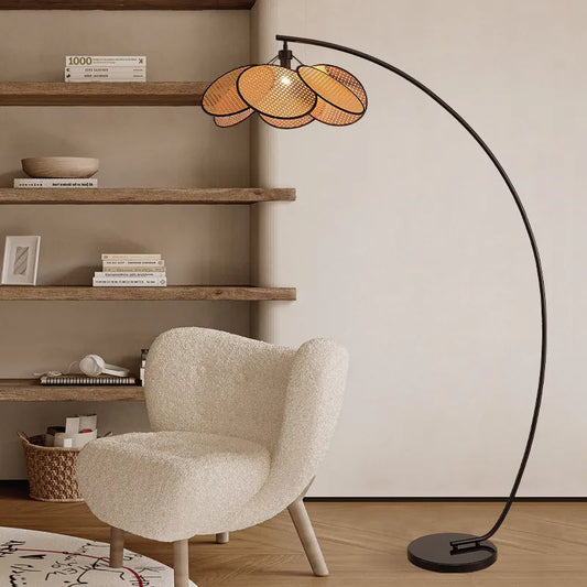 LUMIRATAN - Lampe sur Pied Tressée LED